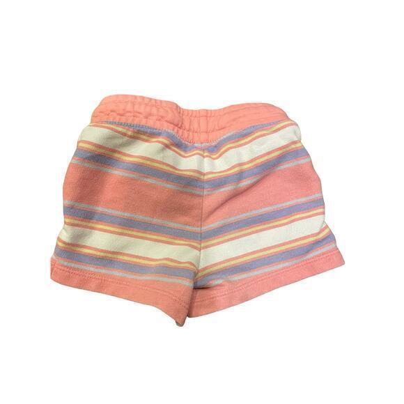 Cat & Jack Toddler Girl 3T Pink, Purple, Yellow‎ & White Strip Drawstring Shorts - Picture 5 of 5